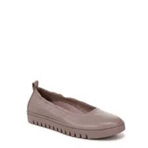 Vionic Uptown Ballet Flat Magnolia Dusk Gray Leather Comfort Shoes Women's 8